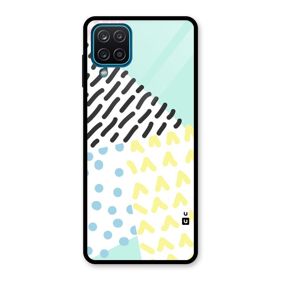 Abstract Pastel Glass Back Case for Galaxy A12