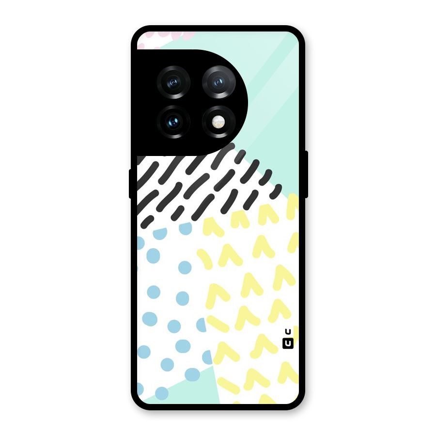 Abstract Pastel Glass Back Case for OnePlus 11