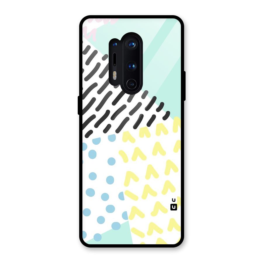 Abstract Pastel Glass Back Case for OnePlus 8 Pro