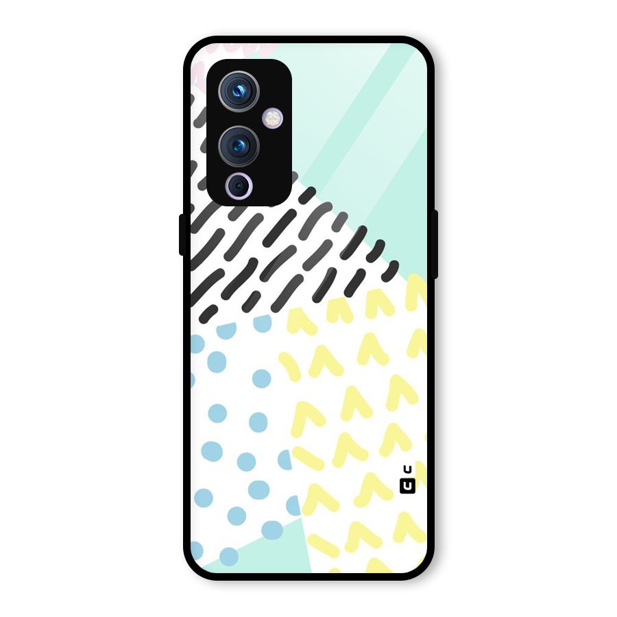 Abstract Pastel Glass Back Case for OnePlus 9
