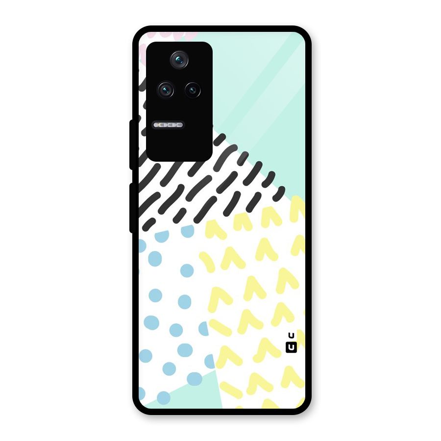 Abstract Pastel Glass Back Case for Poco F4 5G