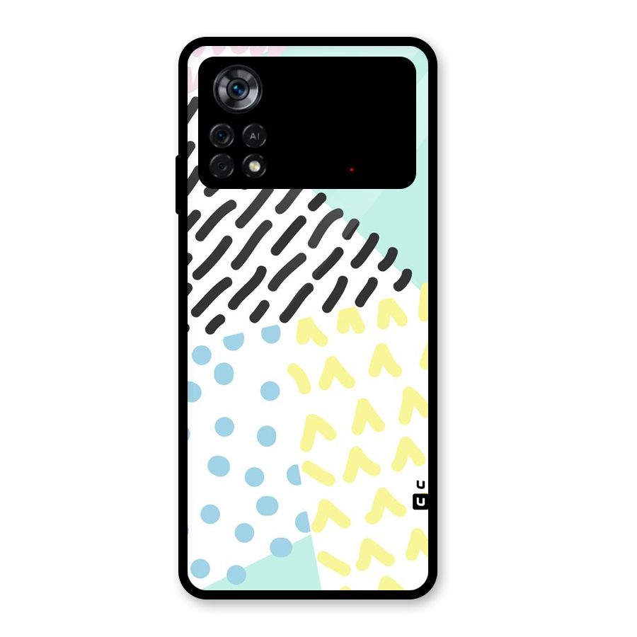 Abstract Pastel Glass Back Case for Poco X4 Pro 5G