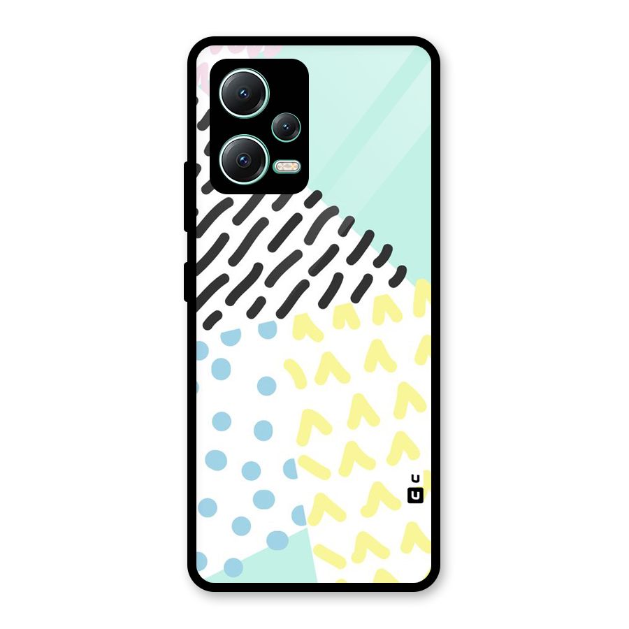 Abstract Pastel Glass Back Case for Redmi Note 12 5G