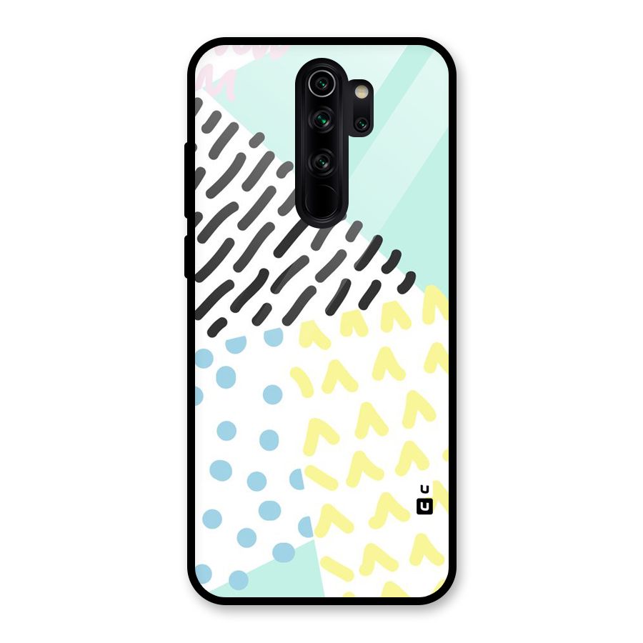 Abstract Pastel Glass Back Case for Redmi Note 8 Pro