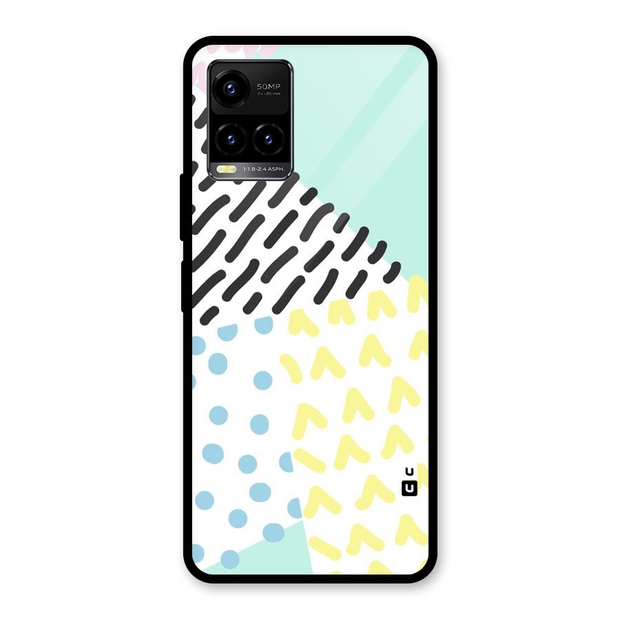 Abstract Pastel Glass Back Case for Vivo Y21T