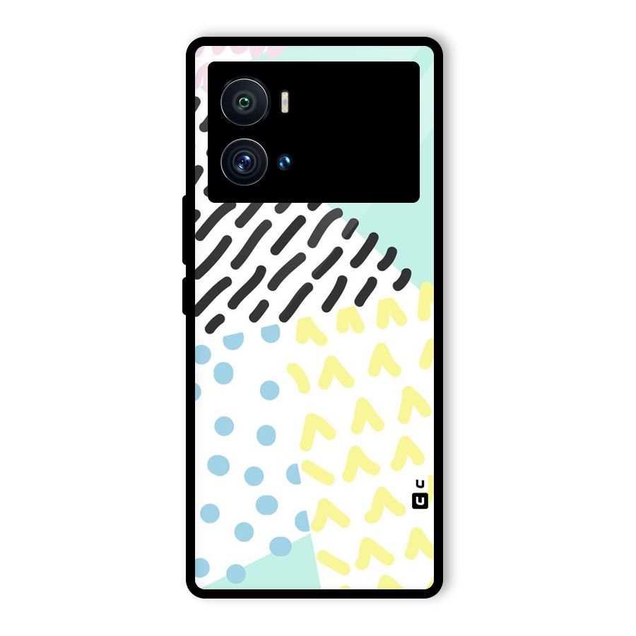 Abstract Pastel Glass Back Case for Vivo iQOO 9 Pro
