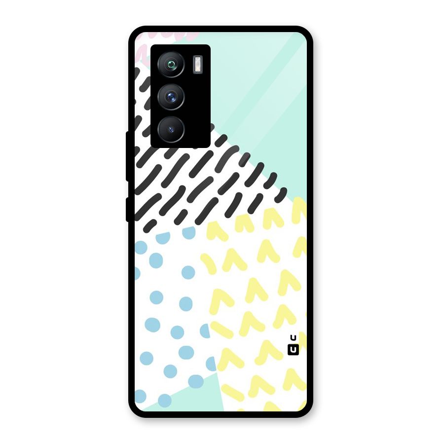 Abstract Pastel Glass Back Case for Vivo iQOO 9 SE