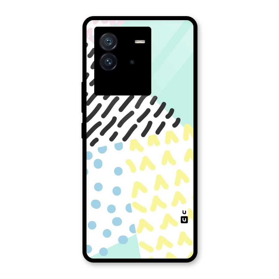 Abstract Pastel Glass Back Case for Vivo iQOO Neo 6 5G