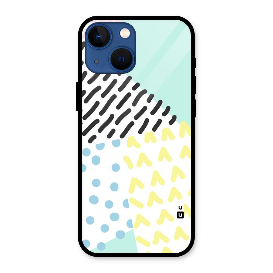Abstract Pastel Glass Back Case for iPhone 13 Mini