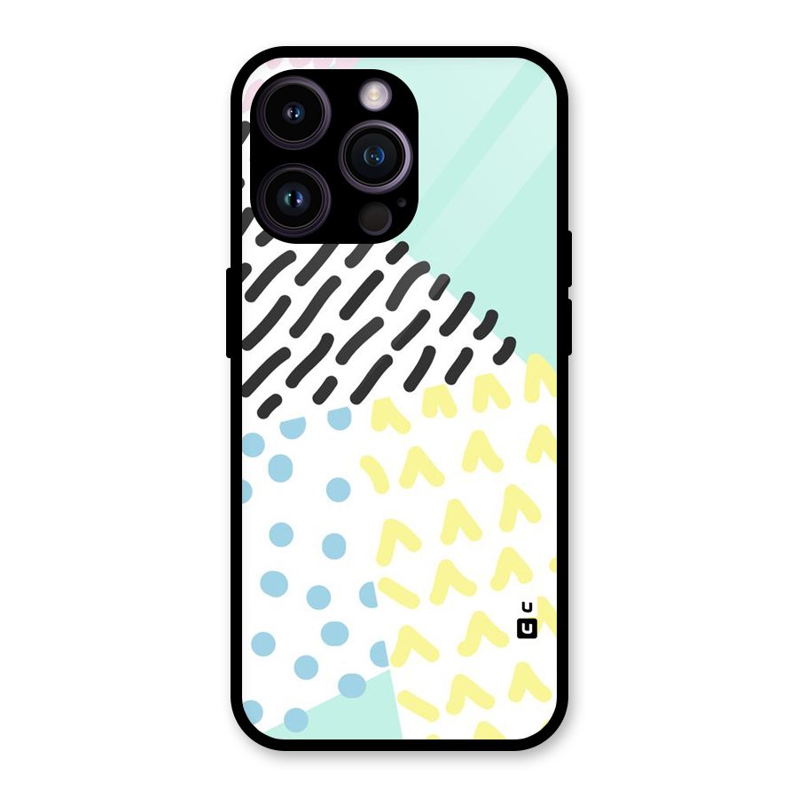 Abstract Pastel Glass Back Case for iPhone 14 Pro Max