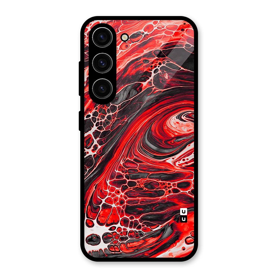 Abstract Pattern Gradient Marbled Glass Back Case for Galaxy S23