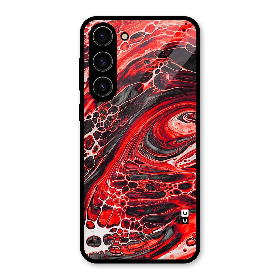 Abstract Pattern Gradient Marbled Glass Back Case for Galaxy S23 Plus