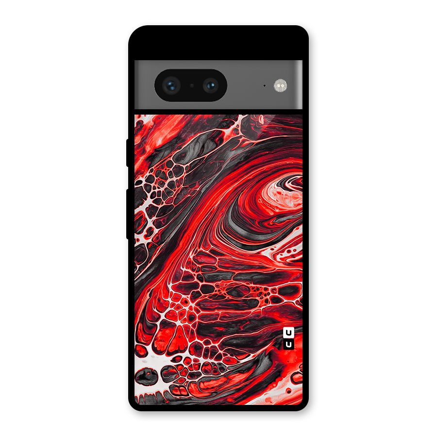 Abstract Pattern Gradient Marbled Glass Back Case for Google Pixel 7