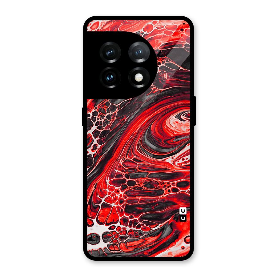 Abstract Pattern Gradient Marbled Glass Back Case for OnePlus 11