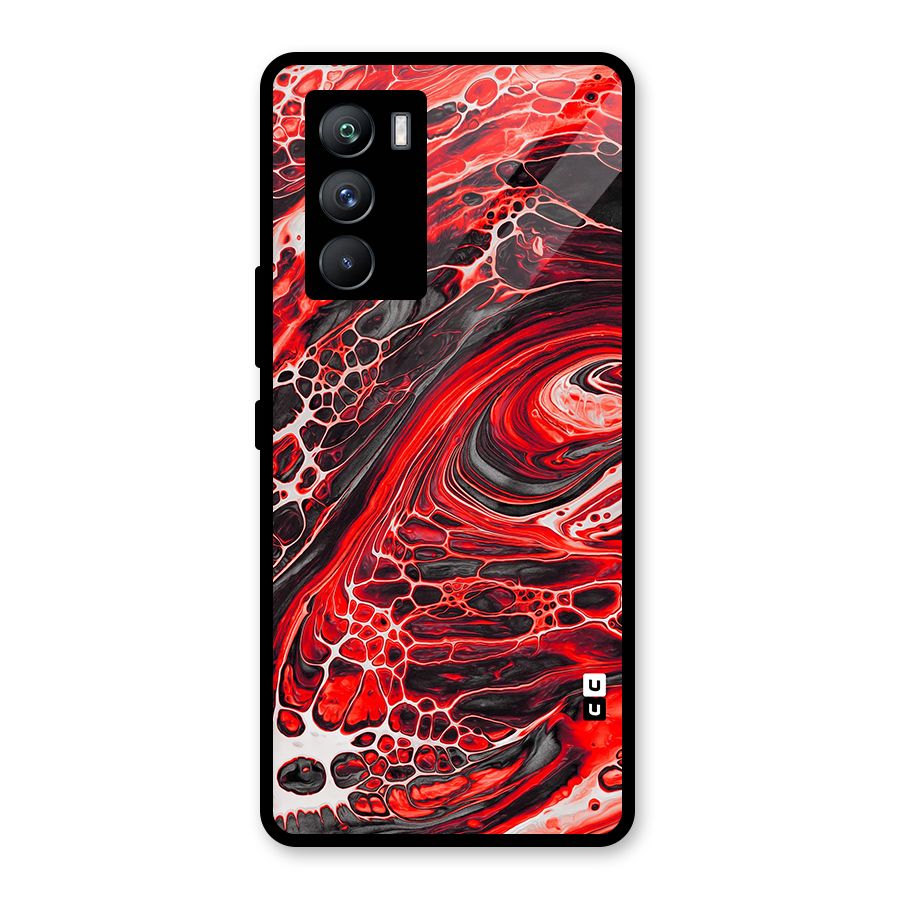 Abstract Pattern Gradient Marbled Glass Back Case for Vivo iQOO 9 SE