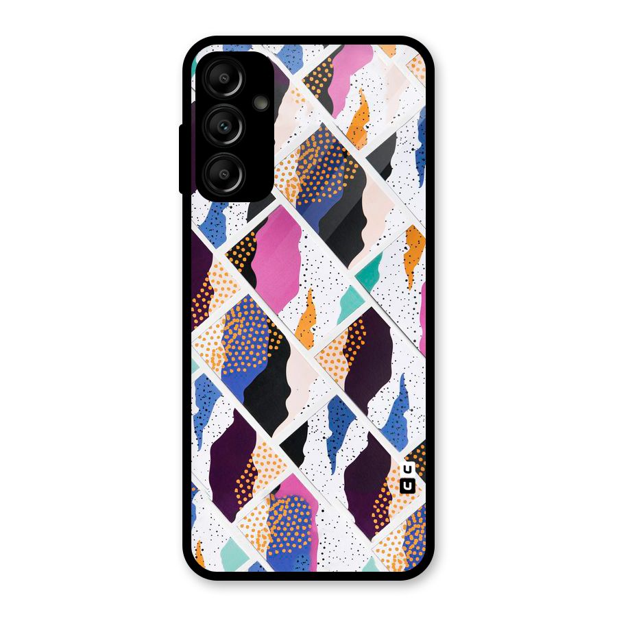 Abstract Polka Glass Back Case for Galaxy A14 5G