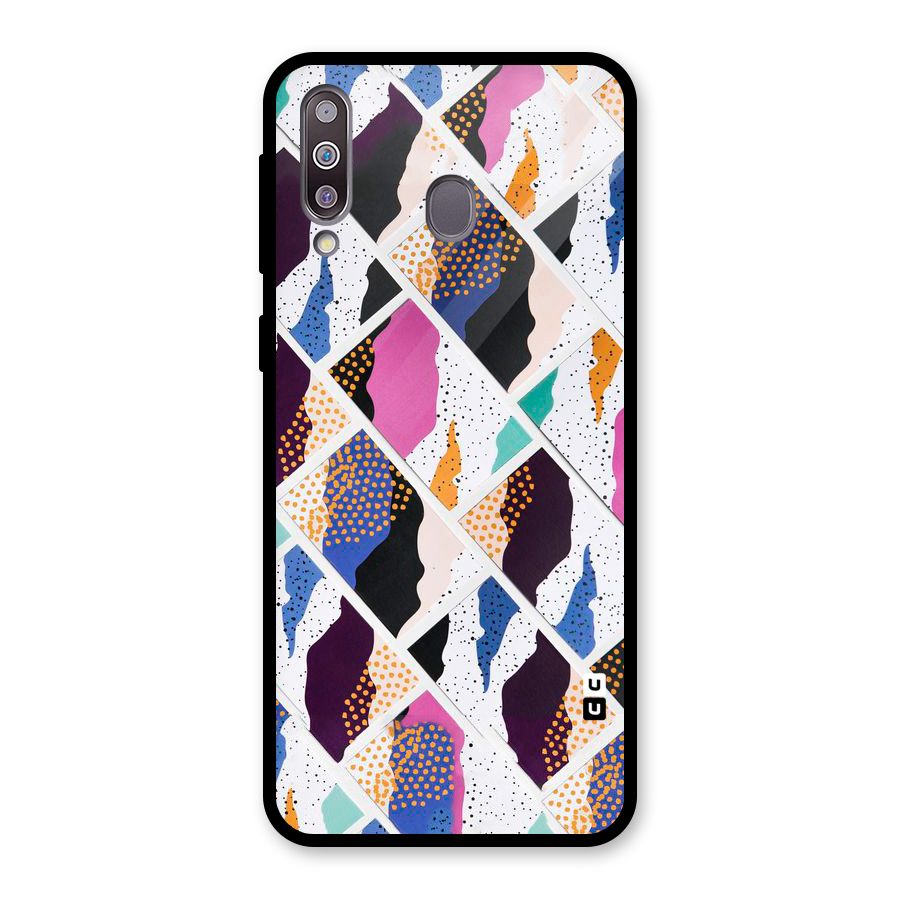 Abstract Polka Glass Back Case for Galaxy M30