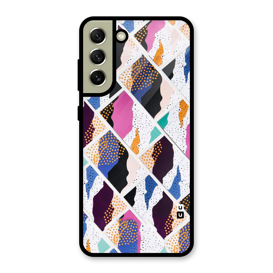 Abstract Polka Glass Back Case for Galaxy S21 FE 5G