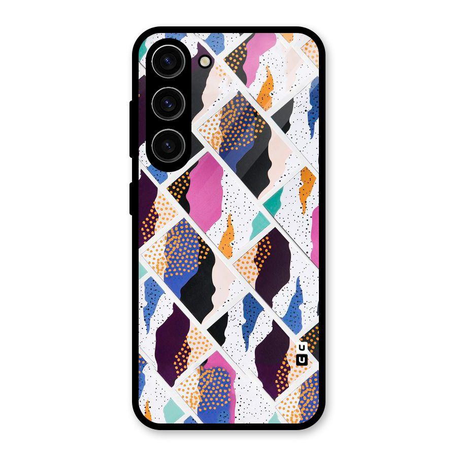 Abstract Polka Glass Back Case for Galaxy S23
