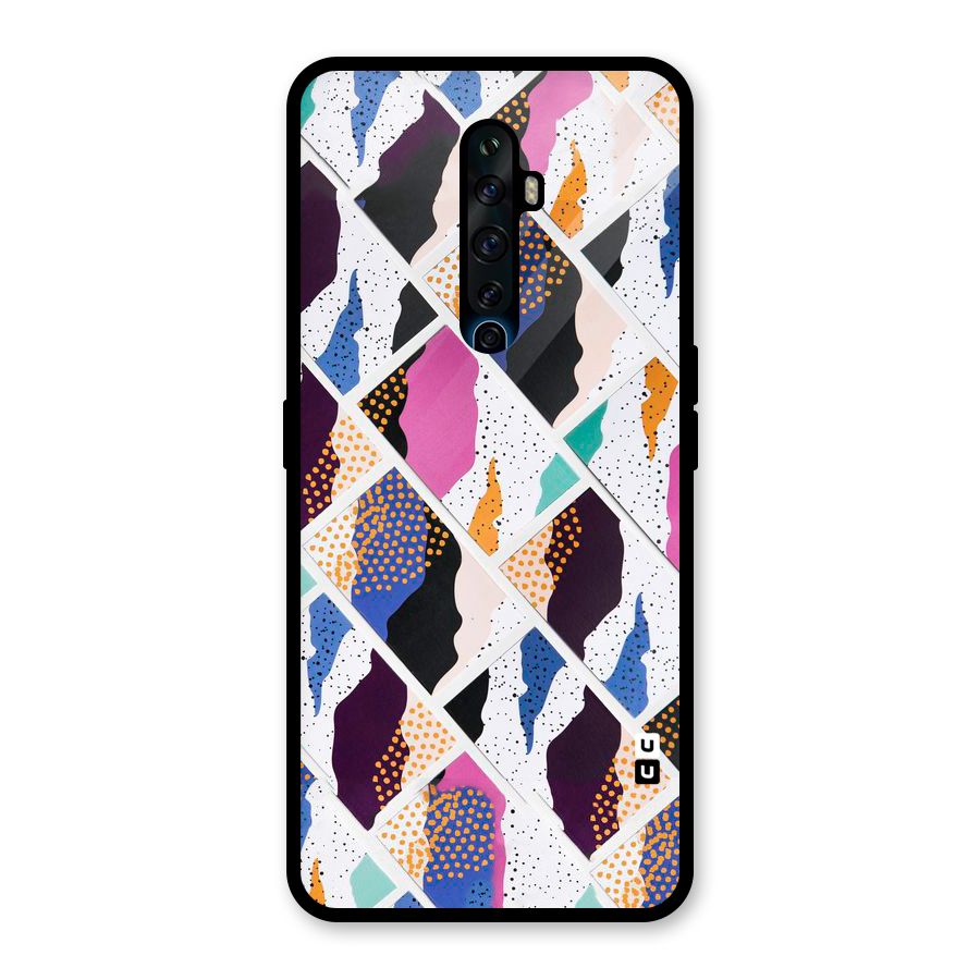 Abstract Polka Glass Back Case for Oppo Reno2 F