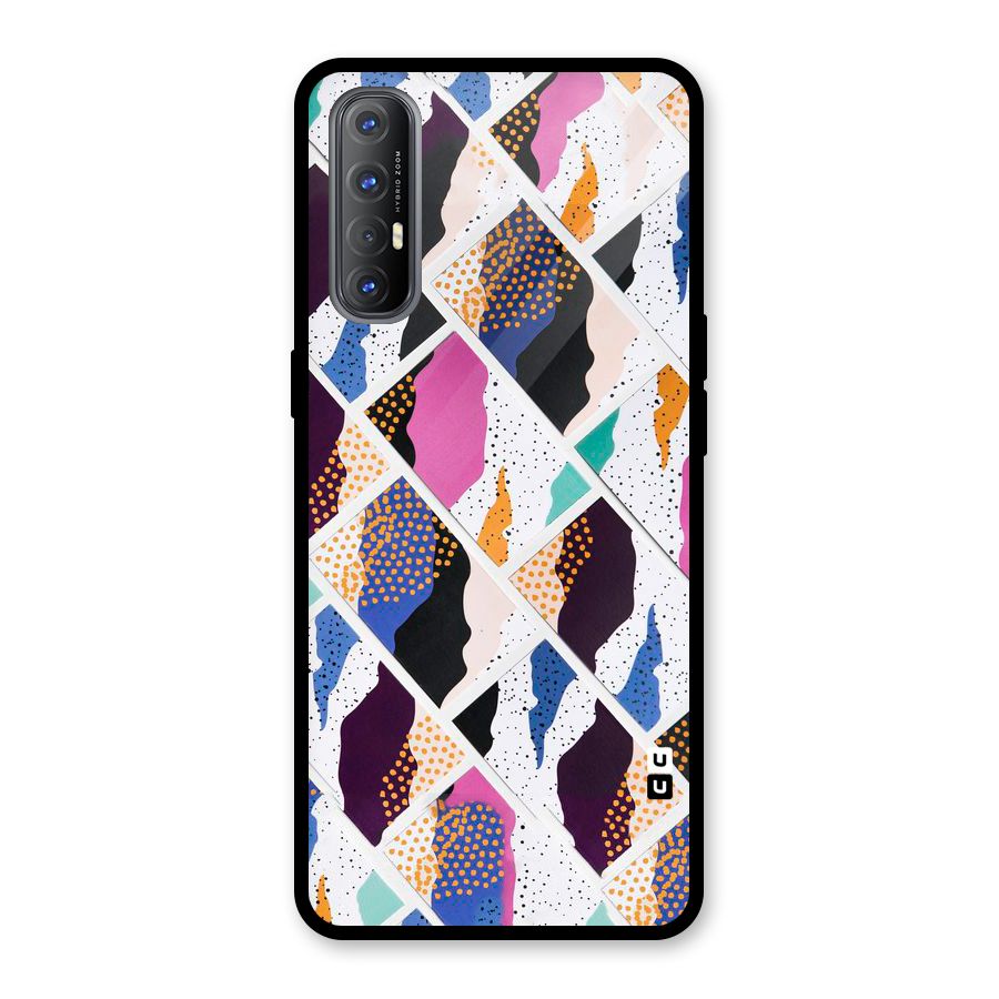 Abstract Polka Glass Back Case for Oppo Reno3 Pro
