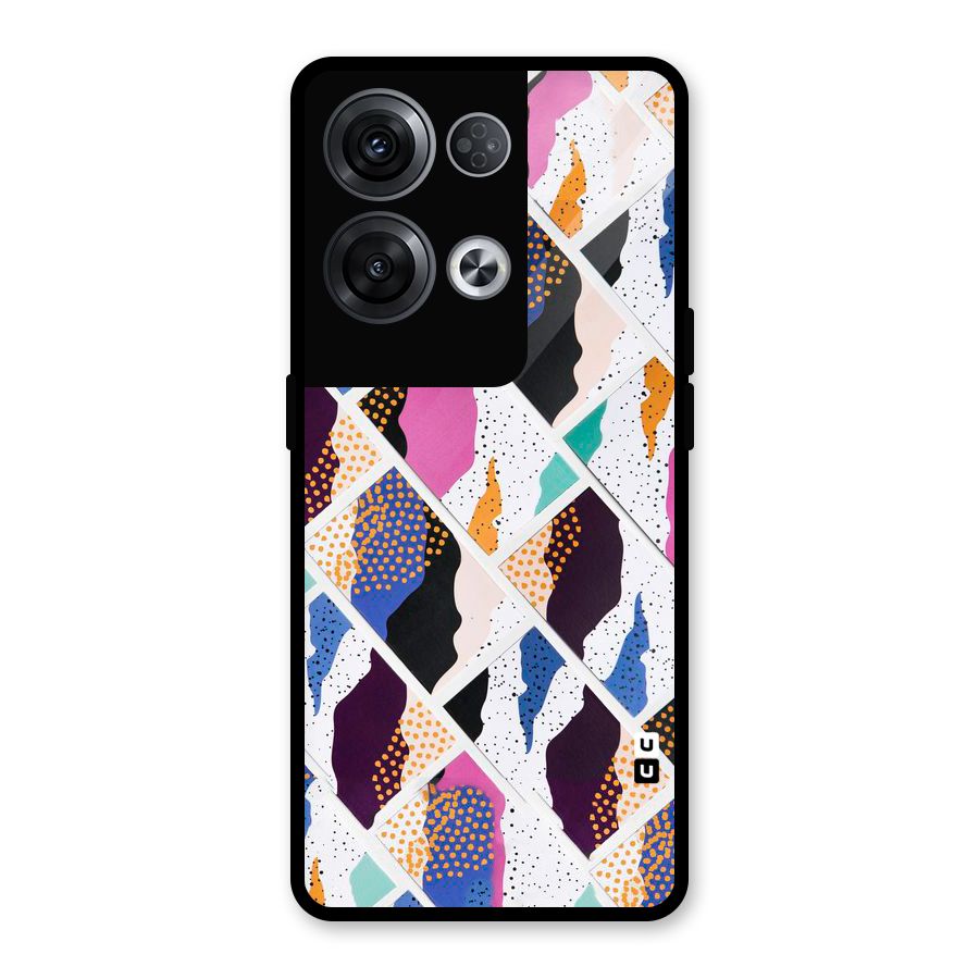 Abstract Polka Glass Back Case for Oppo Reno8 Pro 5G
