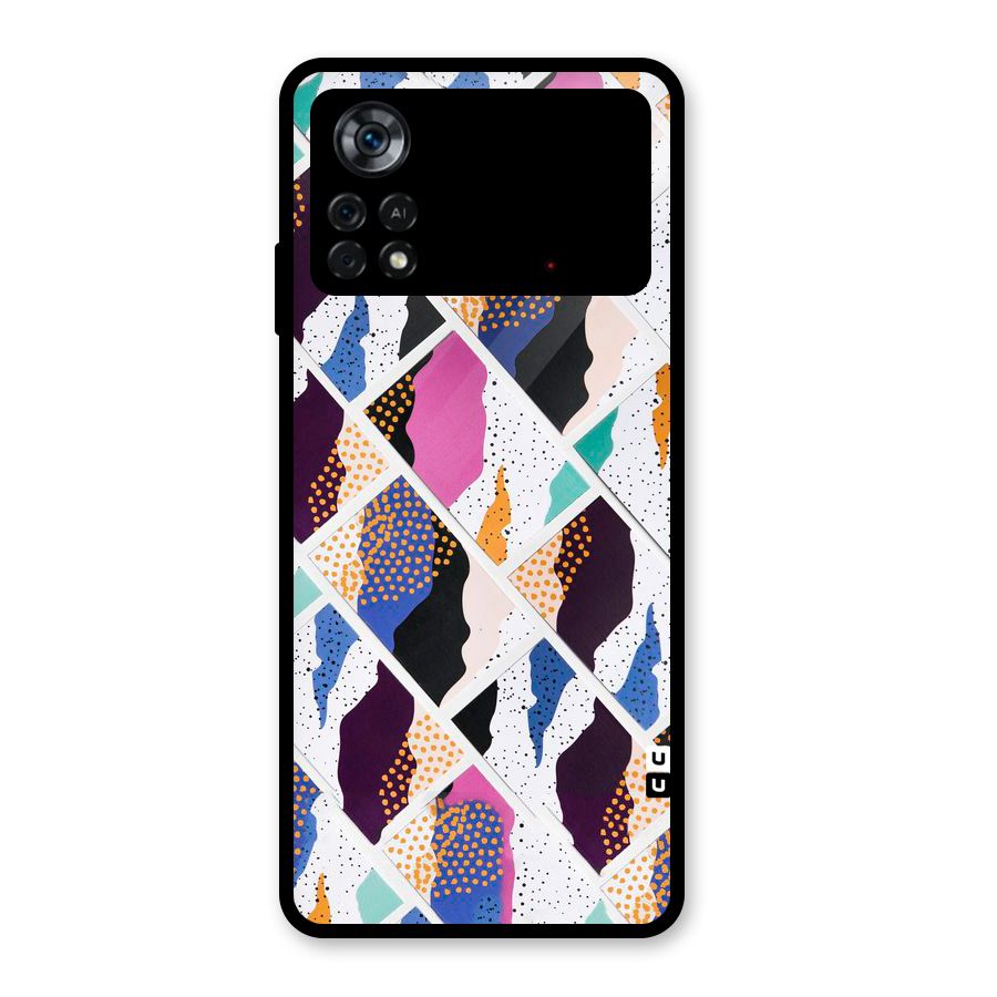 Abstract Polka Glass Back Case for Poco X4 Pro 5G
