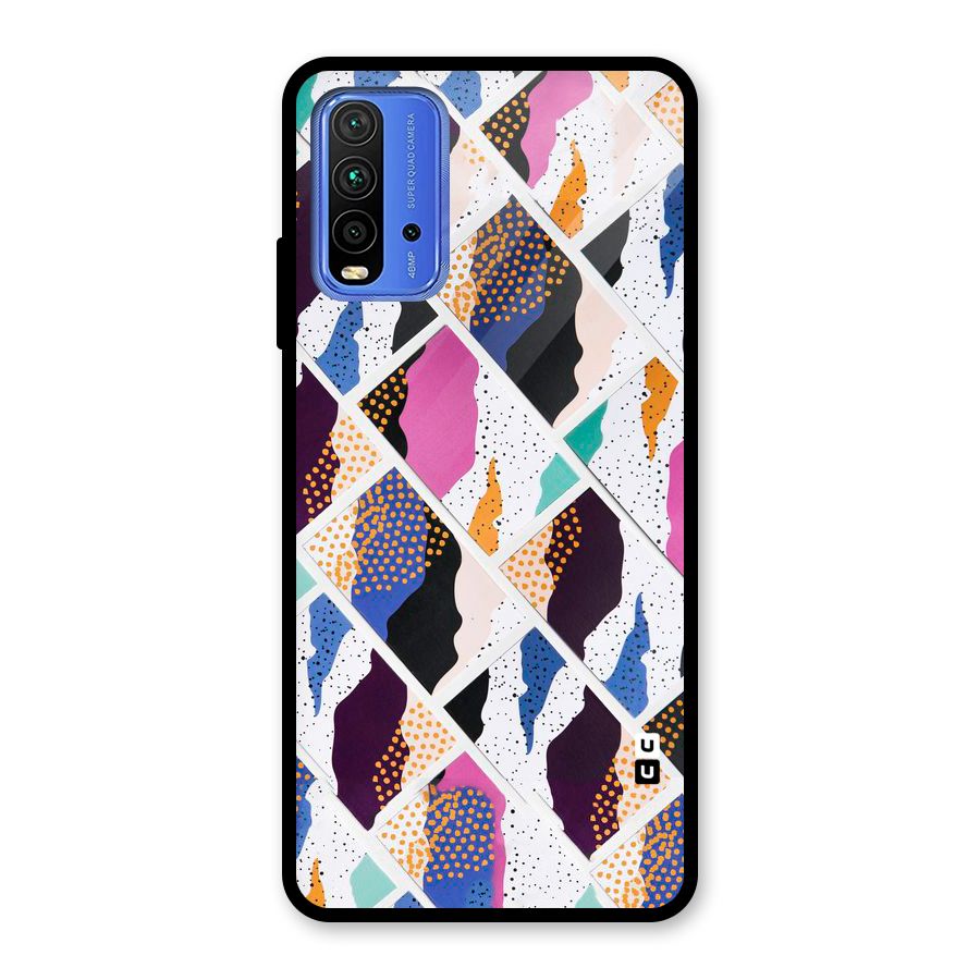 Abstract Polka Glass Back Case for Redmi 9 Power