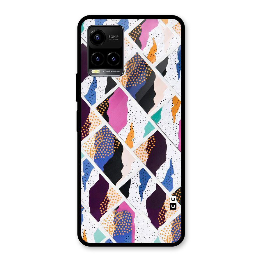 Abstract Polka Glass Back Case for Vivo Y21T