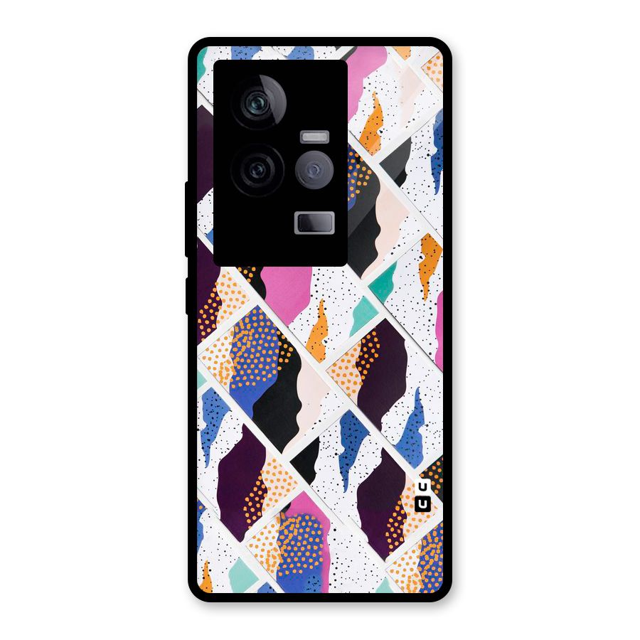 Abstract Polka Glass Back Case for Vivo iQOO 11 5G