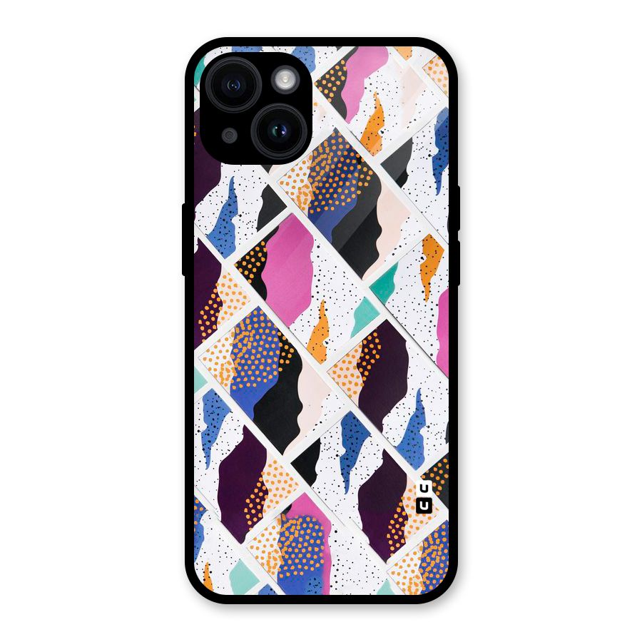 Abstract Polka Glass Back Case for iPhone 14