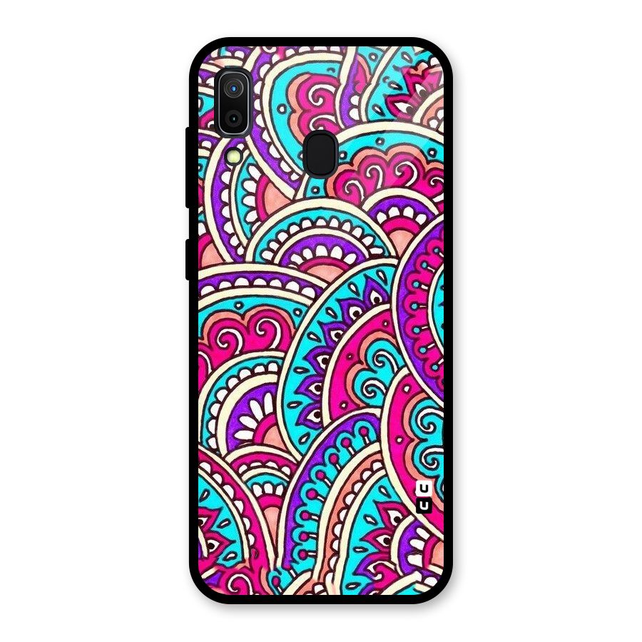 Abstract Rangoli Design Glass Back Case for Galaxy A30