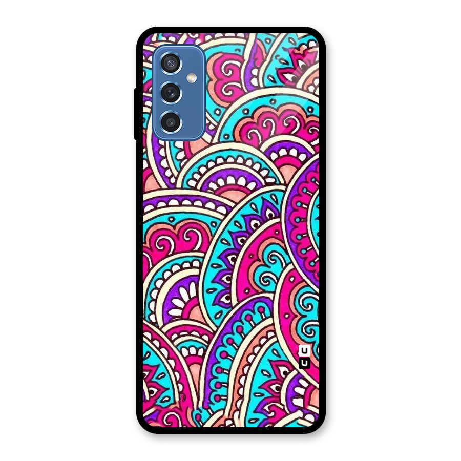 Abstract Rangoli Design Glass Back Case for Galaxy M52 5G