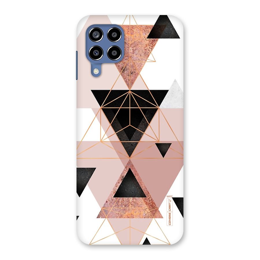 Abstract Rose Gold Triangles Back Case for Galaxy M53 5G
