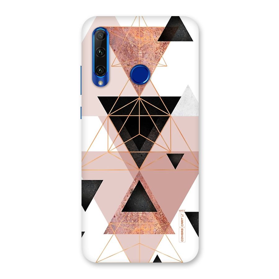 Abstract Rose Gold Triangles Back Case for Honor 20i