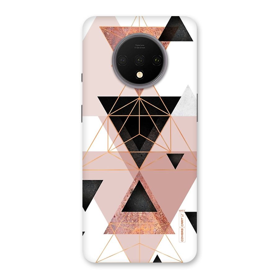 Abstract Rose Gold Triangles Back Case for OnePlus 7T