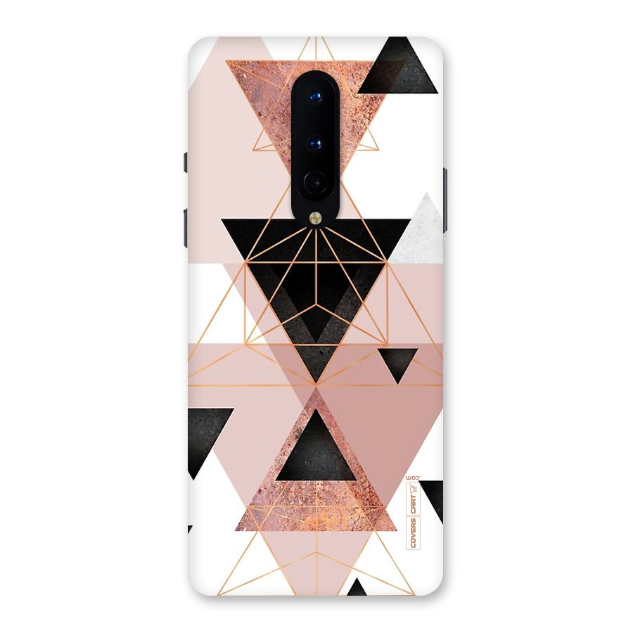 Abstract Rose Gold Triangles Back Case for OnePlus 8