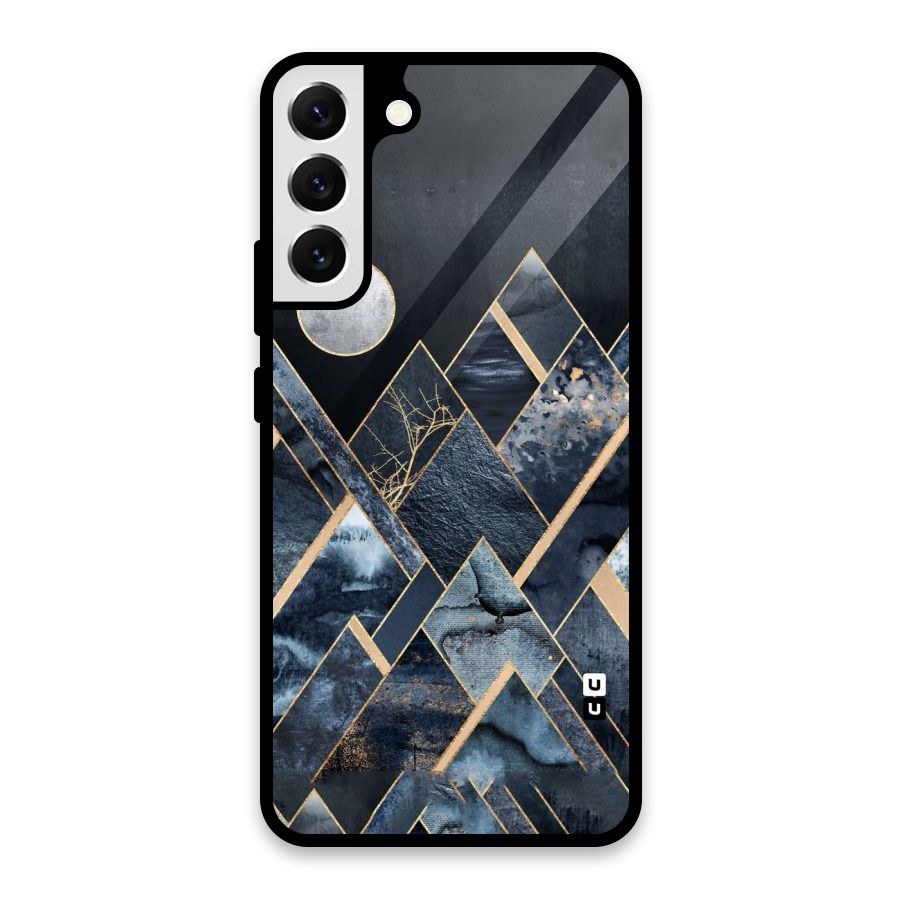 Abstract Scenic Design Glass Back Case for Galaxy S22 Plus 5G