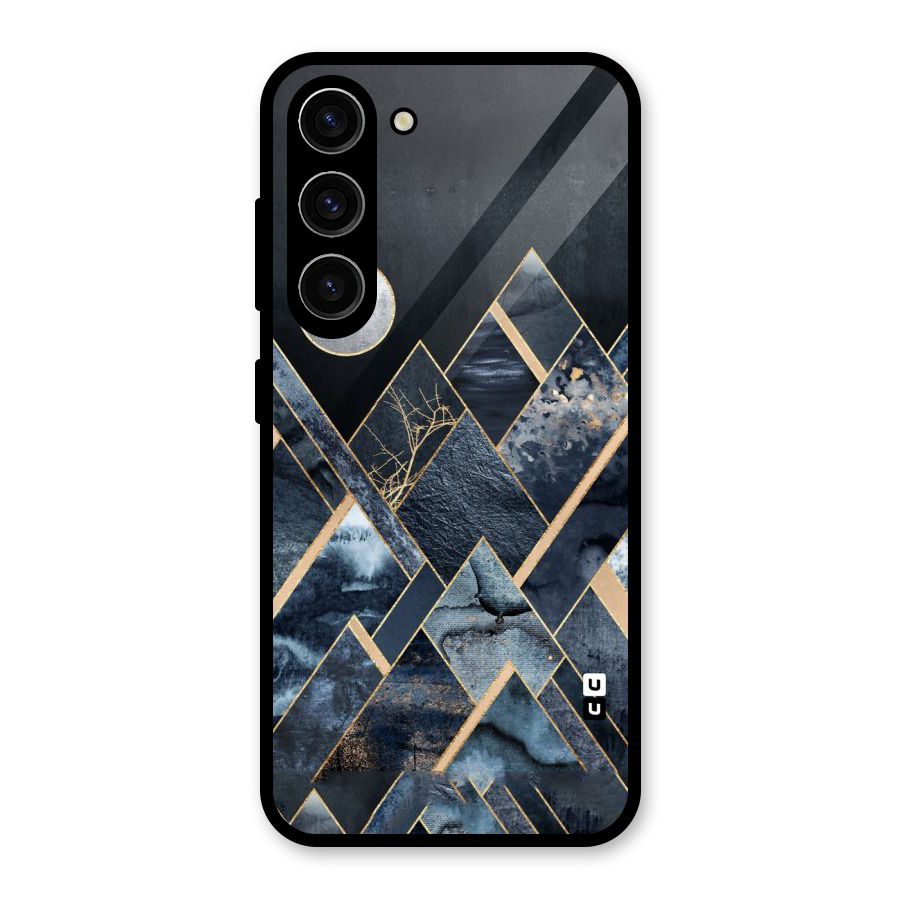 Abstract Scenic Design Glass Back Case for Galaxy S23