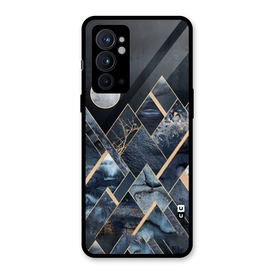 Abstract Scenic Design Glass Back Case for OnePlus 9RT 5G