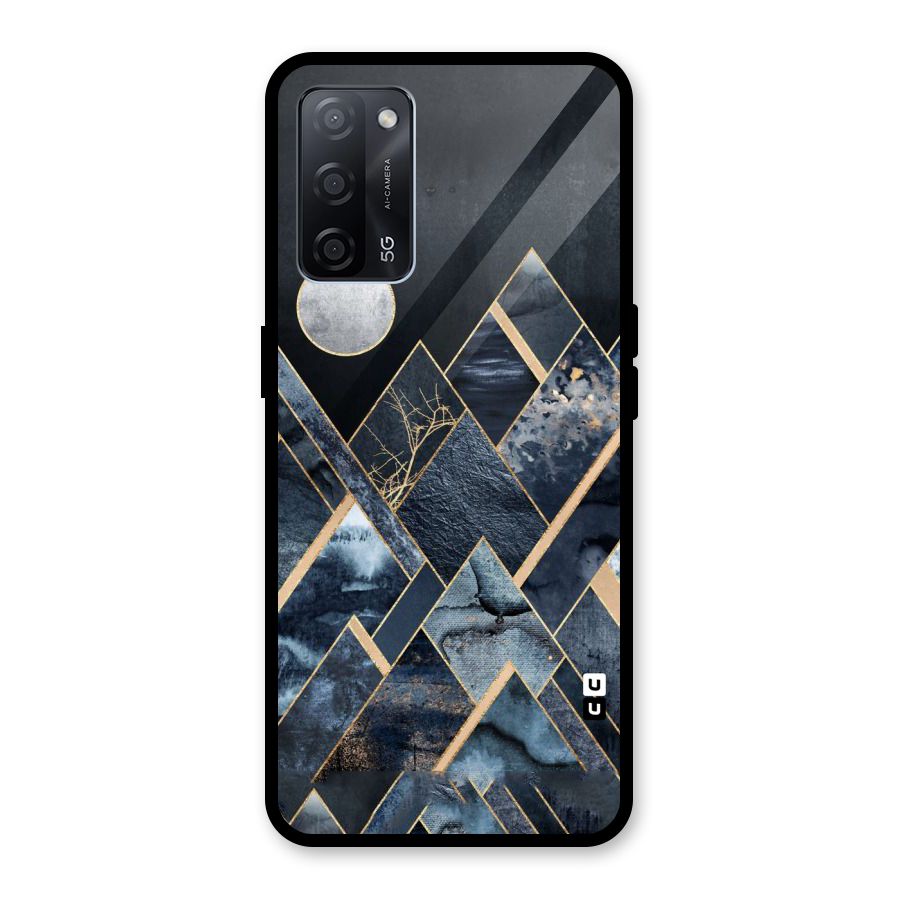 Abstract Scenic Design Glass Back Case for Oppo A53s 5G