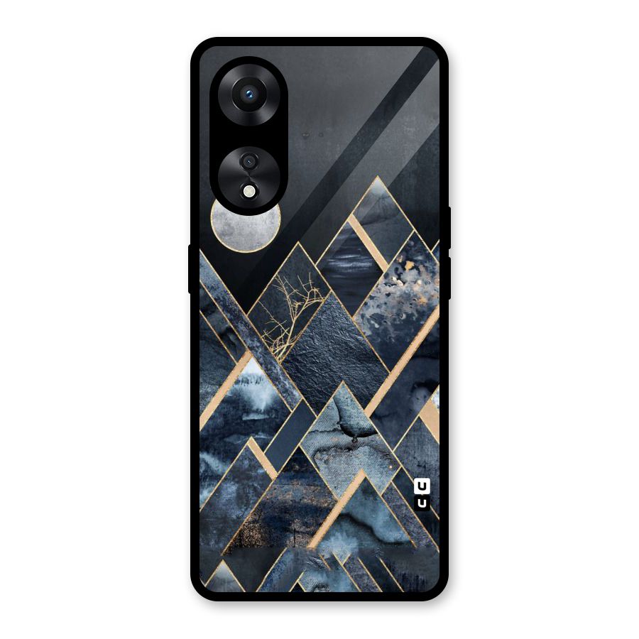 Abstract Scenic Design Glass Back Case for Oppo A78