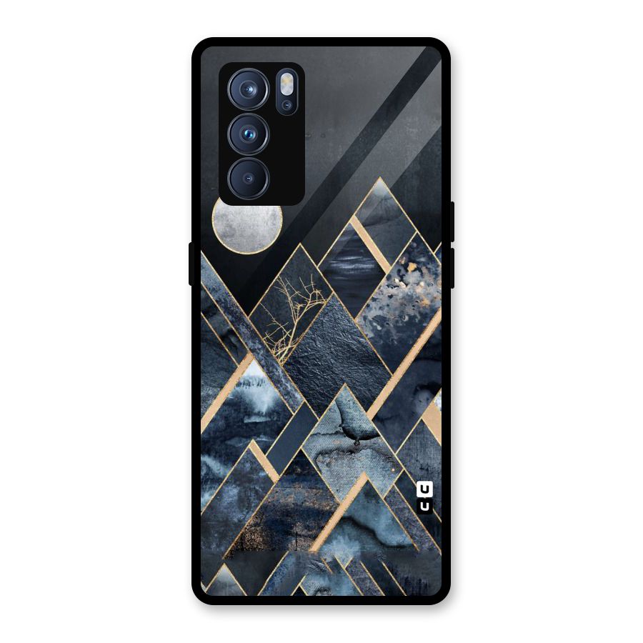 Abstract Scenic Design Glass Back Case for Oppo Reno6 Pro 5G
