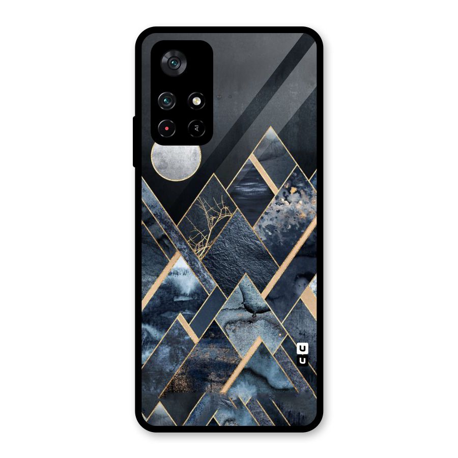 Abstract Scenic Design Glass Back Case for Poco M4 Pro 5G