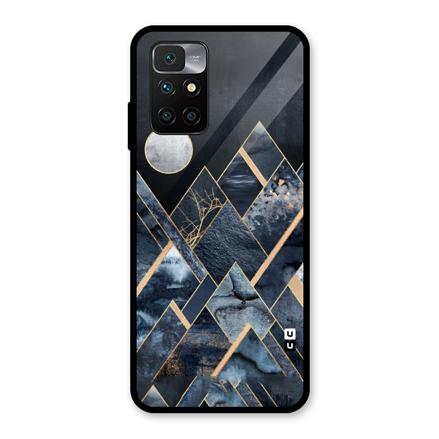 Abstract Scenic Design Glass Back Case for Redmi 10 Prime