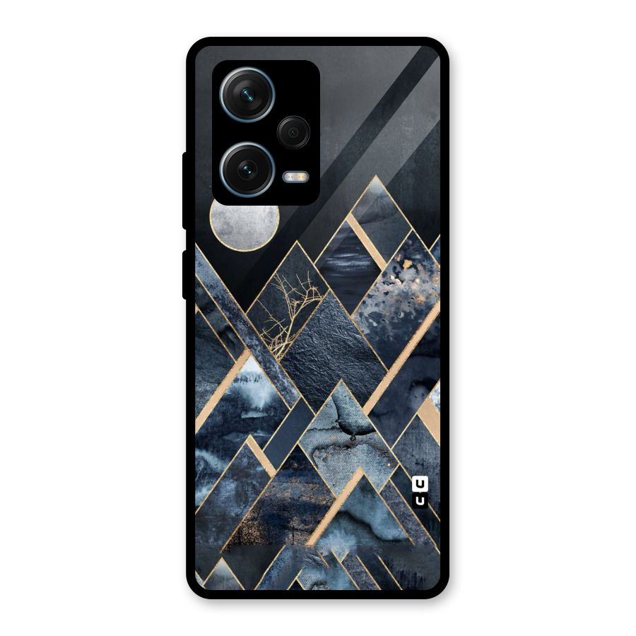 Abstract Scenic Design Glass Back Case for Redmi Note 12 Pro Plus 5G