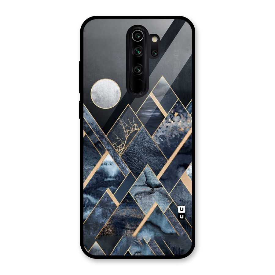Abstract Scenic Design Glass Back Case for Redmi Note 8 Pro