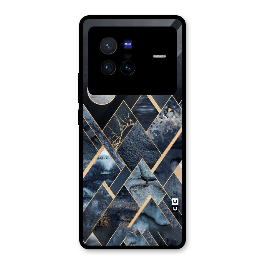 Abstract Scenic Design Glass Back Case for Vivo X80