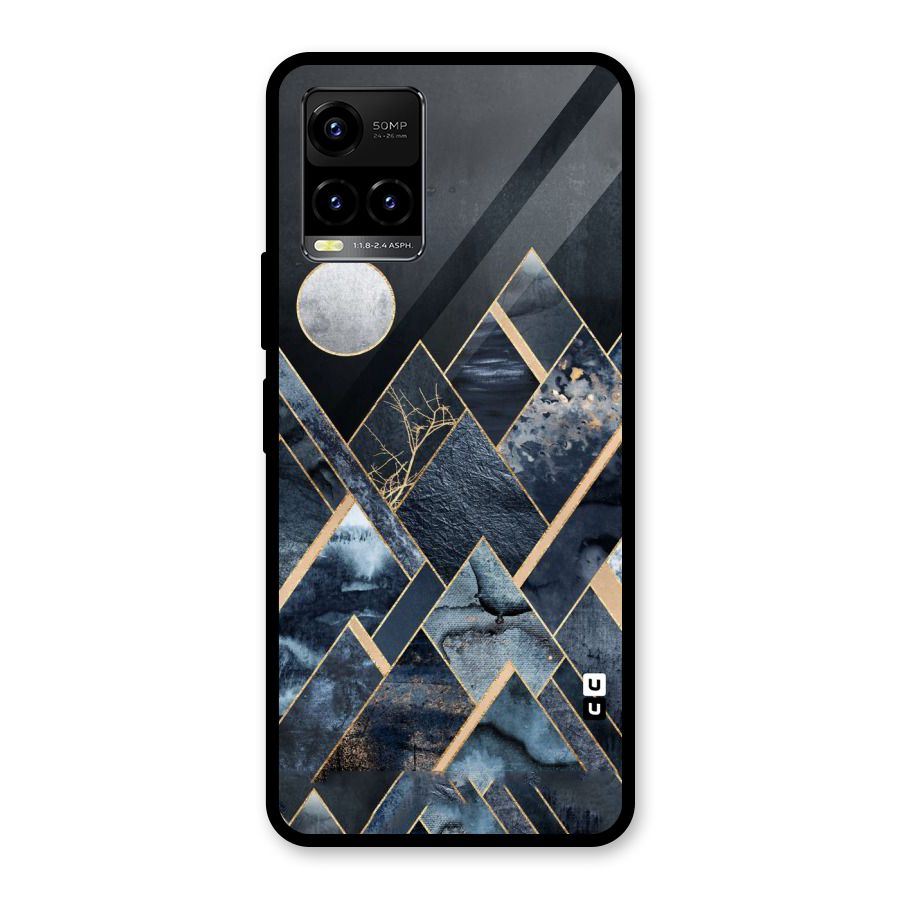 Abstract Scenic Design Glass Back Case for Vivo Y21T