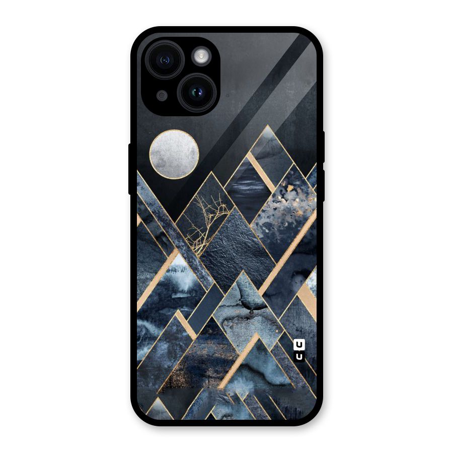 Abstract Scenic Design Glass Back Case for iPhone 14